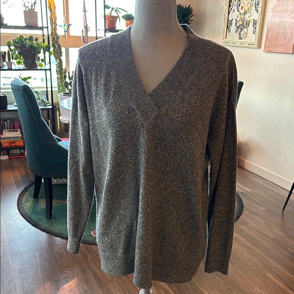 Perfect Weekend Gray V-Neck Sweater